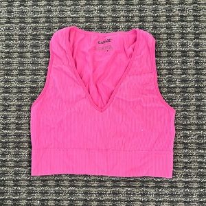 Garage Pink Stella Plunge Tank Top